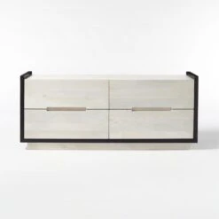 Beaufort 4-Drawer Whitewashed Wood Dresser -Cb2 BeaufortBlchdWdLowDrssrSOSSS21