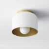 Bell White Flush Mount Light -Cb2 BellFlushMountWhiteSHF16