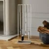 4-Piece Bend Stainless Steel Standing Fireplace Tool Set -Cb2 BendFrplcToolsSSS4SHF19