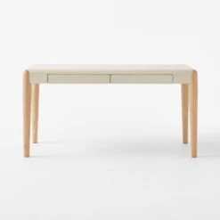 Beto White Shagreen Desk With Drawer -Cb2 BetoIvoryShagreenDeskSOSSF23