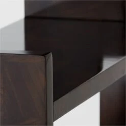 Biscia Brown Burl Wood Bookcase -Cb2 BisciaBookcaseAVSSF21