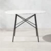 Pavilion Black Metal Outdoor Bistro Table With Marble Top Model 6340 -Cb2 BistroTableBlackNMarbleSHS23