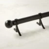 Boule Black Curtain Rod With Black Finials 28"-48"x1.25" -Cb2 BlDpy1p25inRdBkWFnl48d88inSHF22