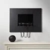 Black Leather Basketball Hoop -Cb2 BlackLthrMiniBballNHoopHolAVFHF21