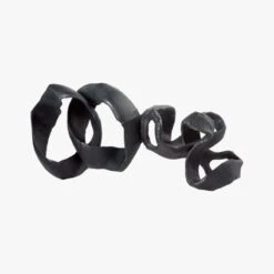 Black Aluminum Ribbon Table Sculpture -Cb2 BlackRibbonSculptureS20