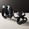 Black Aluminum Ribbon Table Sculpture -Cb2 BlackRibbonSculptureSHS20