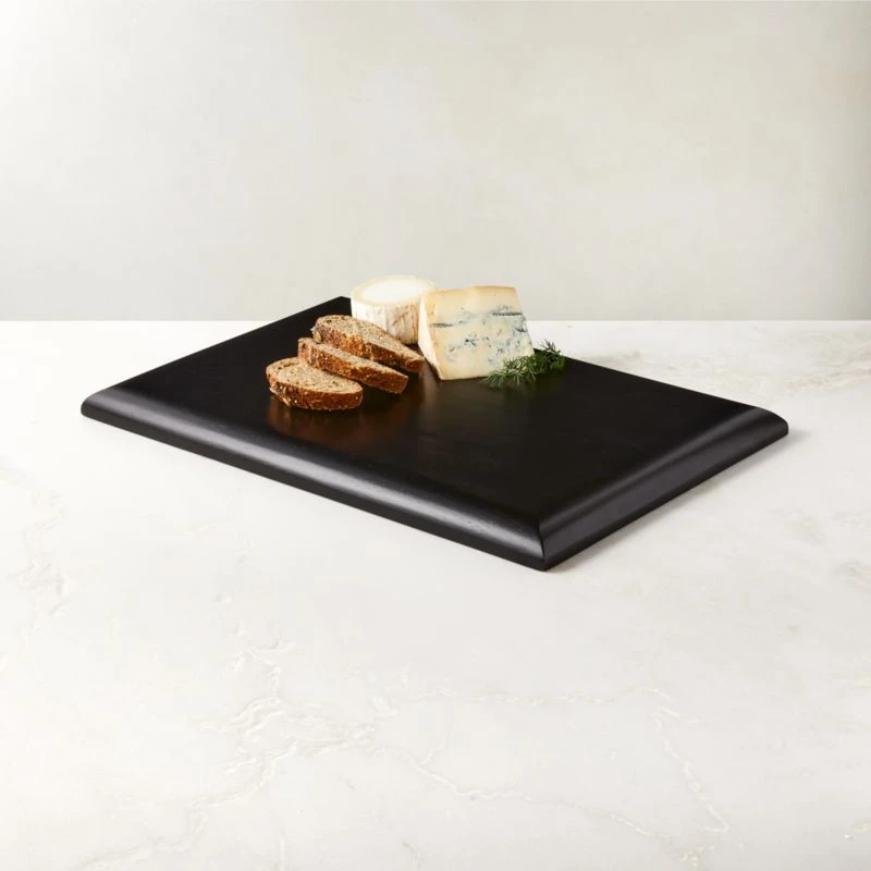 Oacoma Rectangular Black Wood Serving Board 4 Oacoma Rectangular Black Wood Serving Board - Image 2