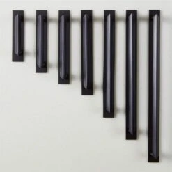 Blaine Black Handle With Back Plate 4" -Cb2 BlaineMttBlkHndWBkPltGrpFHS21