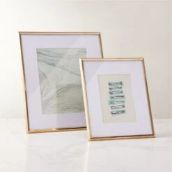 Blaine Polished Brass Picture Frame 5"x7" 9 Blaine Polished Brass Picture Frame 5"x7" -Cb2 BlainePldBrsFrameGroupFHF22