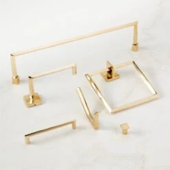 Blaine Unlacquered Brass Towel Ring -Cb2 BlainePldBrssCollectionFHF22