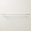 Blaine Polished Nickel Wall Shelf With Rail 36" -Cb2 BlainePldNkWllShlfWR36inSHF22