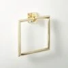Blaine Unlacquered Brass Towel Ring 1 Blaine Unlacquered Brass Towel Ring -Cb2 BlainePldUnldBsTwlRingSHF22