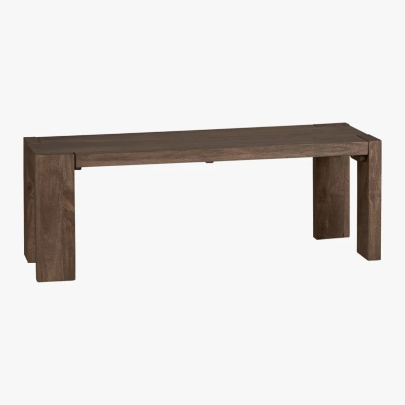 Blox Midtone Brown Wood Bench 50" 4 Blox Midtone Brown Wood Bench 50" - Image 2