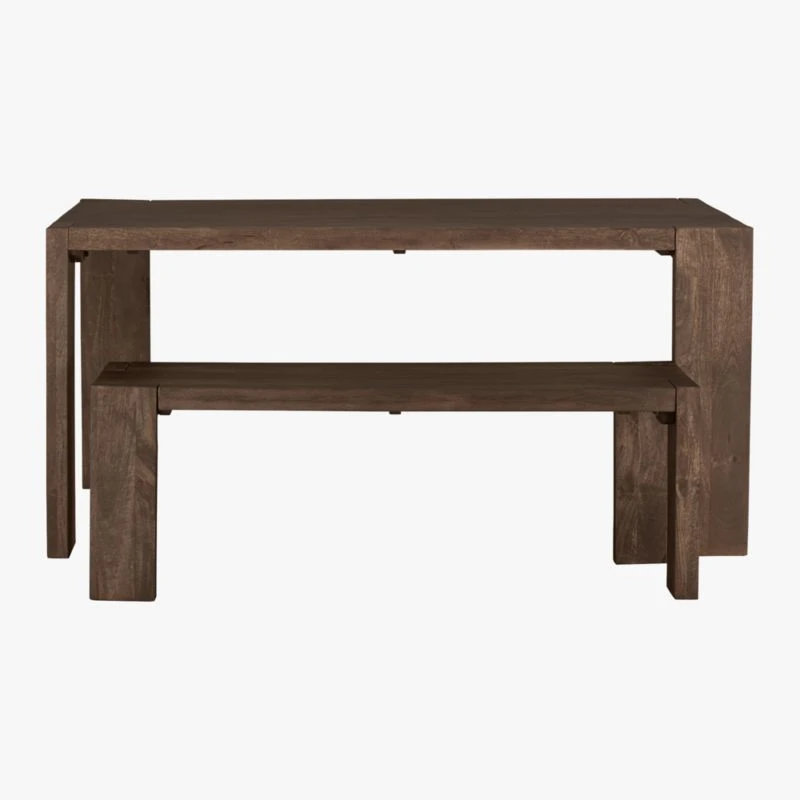 Blox Midtone Brown Wood Bench 50" 8 Blox Midtone Brown Wood Bench 50" - Image 6