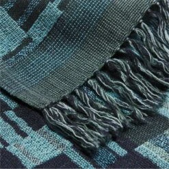 Bode Blue And Green Plaid Throw Blanket 10 Bode Blue And Green Plaid Throw Blanket -Cb2 BodePlaidThrowAV2SSF23