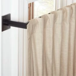 Bolt Matte Black Blackout Curtain Rod 28"-48"x1.25" -Cb2 BoltCrtn1p25inRodMttBlkAVSHF21