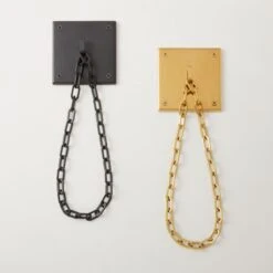 Bolt Matte Black Chain Curtain Tieback 8 Bolt Matte Black Chain Curtain Tieback -Cb2 BoltDrpryTiebackChainGroupFHF21