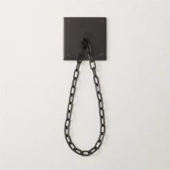 Bolt Matte Black Chain Curtain Tieback