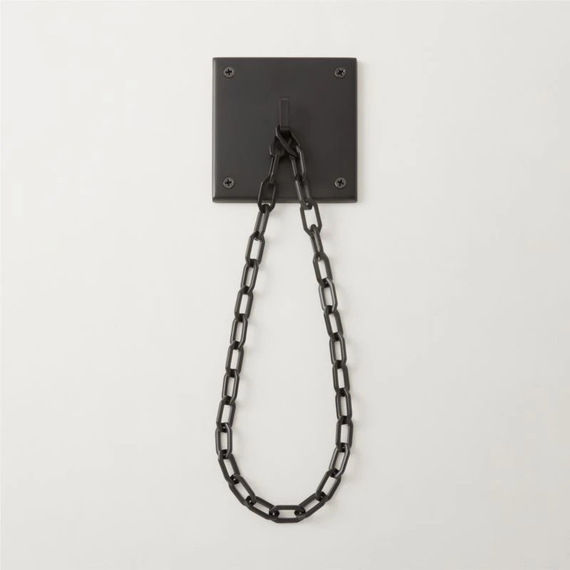 Bolt Matte Black Chain Curtain Tieback 3 Bolt Matte Black Chain Curtain Tieback