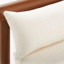 Bonelli Teak Outdoor Sofa With Ivory Sunbrella® Cushions -Cb2 BonelliSofaAVSSS23