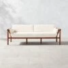 Bonelli Teak Outdoor Sofa With Ivory Sunbrella® Cushions 2 Bonelli Teak Outdoor Sofa With Ivory Sunbrella® Cushions -Cb2 BonelliSofaSHS23