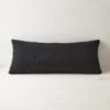 36"x16" Black Boucle Throw Pillow -Cb2 BoucleBlack36x16inPllwSHS22