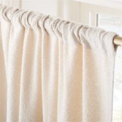 Ivory Boucle Window Curtain Panel 48''x84'' 10 Ivory Boucle Window Curtain Panel 48''x84'' -Cb2 BoucleIvoryCrtn96PanelAV2SHF23