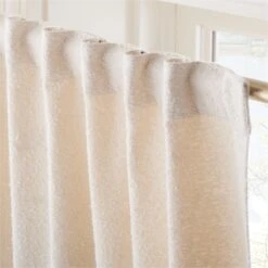 Ivory Boucle Window Curtain Panel 48''x84'' 9 Ivory Boucle Window Curtain Panel 48''x84'' -Cb2 BoucleIvoryCrtn96PanelAV3SHF23