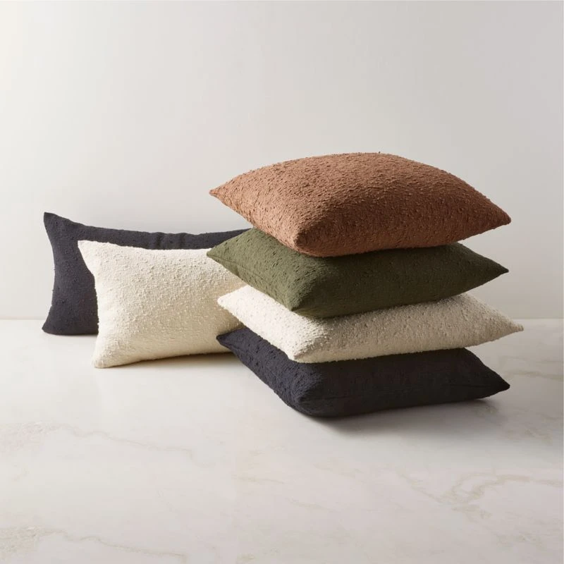 36"x16" Black Boucle Throw Pillow 6 36"x16" Black Boucle Throw Pillow - Image 4