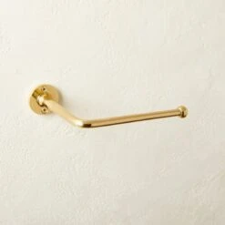 Boule-Inspired Polished Brass Wall Mount Toilet Paper Holder