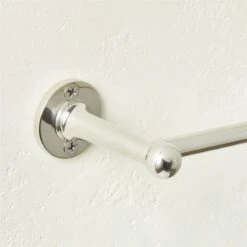 Boule-Inspired Polished Nickel Towel Bar 18" 12 Boule-Inspired Polished Nickel Towel Bar 18" -Cb2 BouleInspPlhdNklTwlBr18inAVSHF21