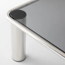 Bovisio Square Smoked Glass Coffee Table -Cb2 BovisioSmkGlssRectCffTblAVSSF22