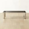 Bovisio Rectangular Smoked Glass Coffee Table 1 Bovisio Rectangular Smoked Glass Coffee Table -Cb2 BovisioSmkGlssRectCffTblSHF22