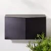 Bow Angled Black Wall-Mounted Mailbox -Cb2 BowAngledBlkWllMntdMailboxSHS20