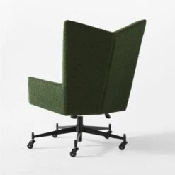 Bowtie Green Boucle Office Chair Model 3002 -Cb2 BowtieMd3002BclOfcChair3QBSSF21