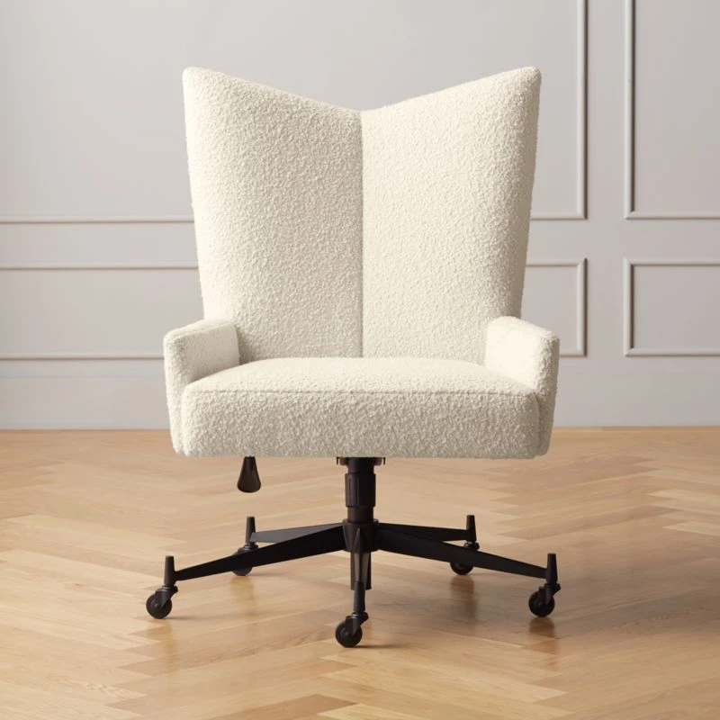 Bowtie Cream Boucle Office Chair Model 3002 3 Bowtie Cream Boucle Office Chair Model 3002
