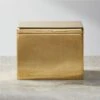 Polished Brass Recipe Box -Cb2 BrassRecipeBoxHolSHF21