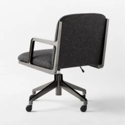 Brecha Grey Upholstered Office Chair 12 Brecha Grey Upholstered Office Chair -Cb2 BrechaGreyChair3QBSSS23