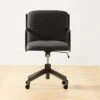 Brecha Grey Upholstered Office Chair -Cb2 BrechaGreyChairSHS23