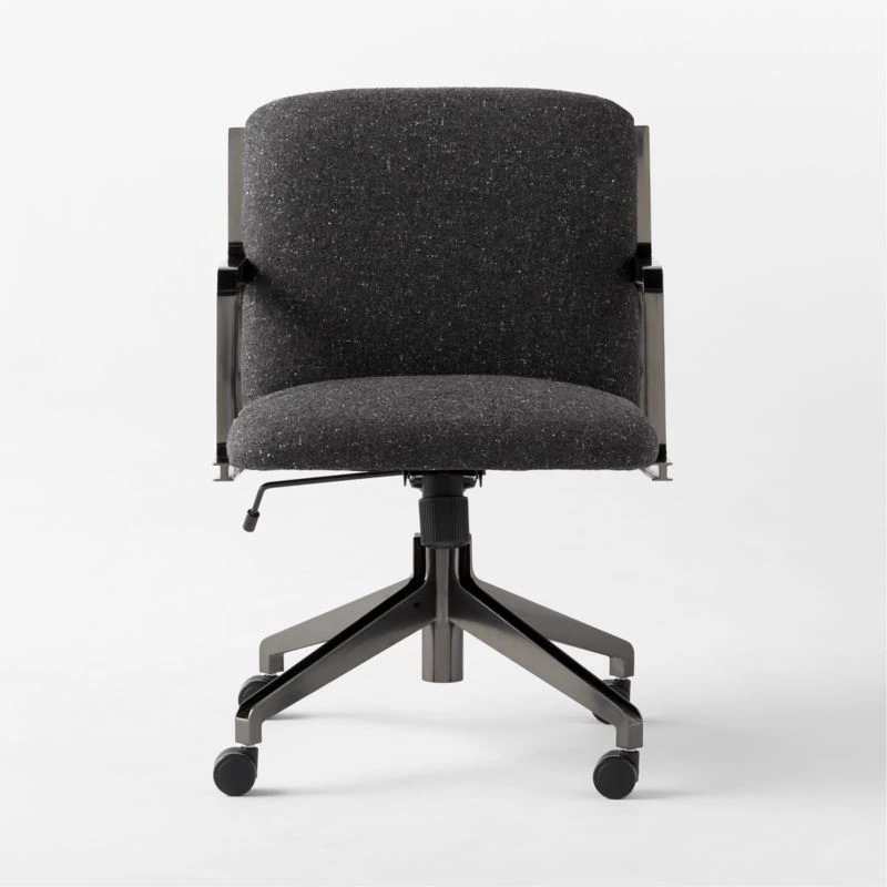 Brecha Grey Upholstered Office Chair 4 Brecha Grey Upholstered Office Chair - Image 2