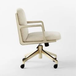 Brecha Ivory Upholstered Office Chair -Cb2 BrechaIvoryChairSDSSS23