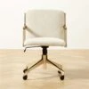 Brecha Ivory Upholstered Office Chair -Cb2 BrechaIvoryChairSHS23