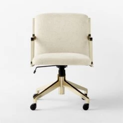 Brecha Ivory Upholstered Office Chair -Cb2 BrechaIvoryChairSOSSS23