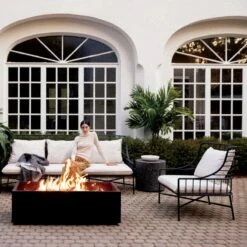 Reve Round Fluted White Marble Bowl -Cb2 BretonBlackMetalCollectionAP21 1x1V3