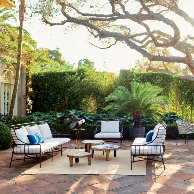 Brass Bird Outdoor Patio Side Table 4 Brass Bird Outdoor Patio Side Table - Image 2