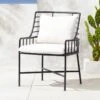 Breton Matte Black Metal Outdoor Dining Chair -Cb2 BretonDiningChairBlackSHS18 1x1 1