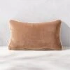Bronte Camel Brown Velvet Outdoor Throw Pillow 20''x12'' 1 Bronte Camel Brown Velvet Outdoor Throw Pillow 20''x12'' -Cb2 BronteCrmWtVltODPllw20x12SHS23