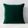 Bronte Green Velvet Outdoor Throw Pillow 20'' 2 Bronte Green Velvet Outdoor Throw Pillow 20'' -Cb2 BronteGrnVltODPllw20SHS23