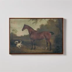 'Brown Horse' Framed Oil Painting Reproduction 18''x22''