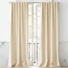 Natural Tan Basketweave Blackout Window Curtain Panel 48"x84" -Cb2 BsktwvNatBlackoutPnl120inSHS21